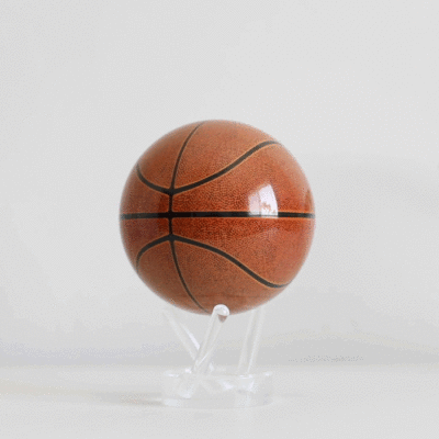 Basketball Solar Powered Sports Memorabilia Gift - Rotating Basketball Globe