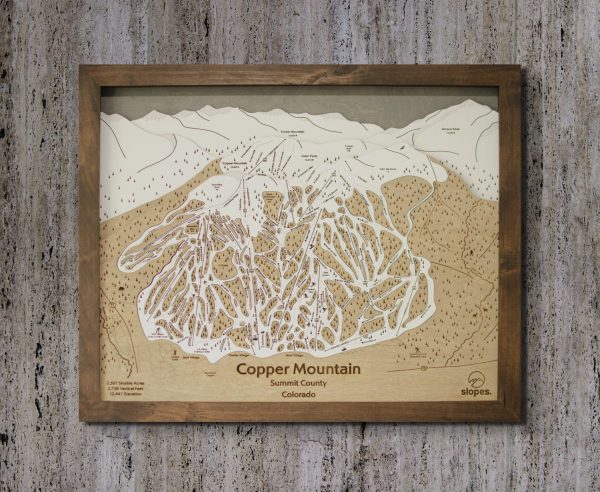 Copper Mountain Ski Trail Map Rustic Cabin Decor