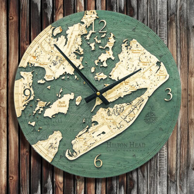 Hilton Head South Carolina Nautical Wood Clock