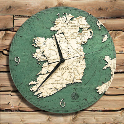 Ireland Nautical Wood Clock