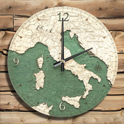 Italy Nautical Wood Clock