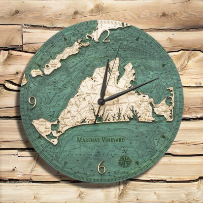 Martha's Vineyard Nautical Wood Clock