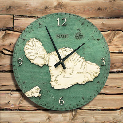 Maui Nautical Wood Clock