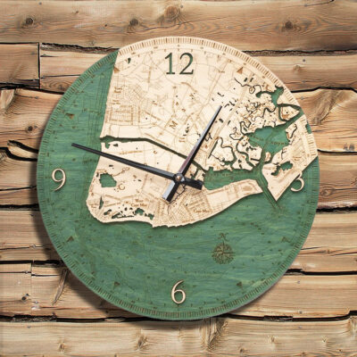 Cape May Nautical Wood Clock