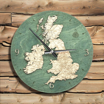 United Kingdom Nautical Wood Clock