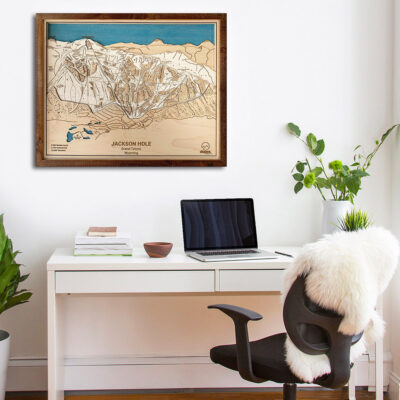 Jackson Hole Trail Map for sale, Ski Decor, Gifts for Skiers and Snowboarders