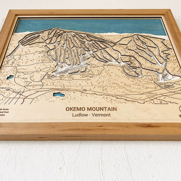 Okemo Mountain Map, Okemo VT Ski Trail Map, Gift for Skiers, Vermont Skiing