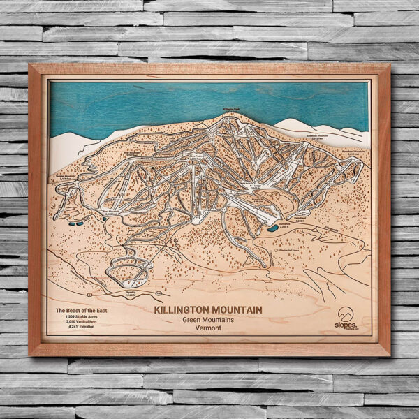 Killington Trail Map Art, Killington Ski Sign, Ski Decor