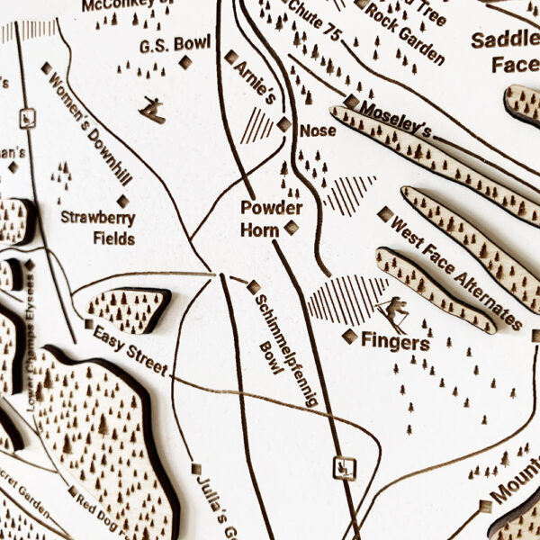 Squaw Valley Map, Squaw Valley 3D Ski Trail Map, Alpine Meadows