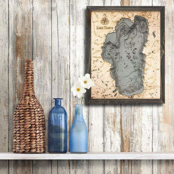 Rustic Grey Frame - Grey/Blue Water