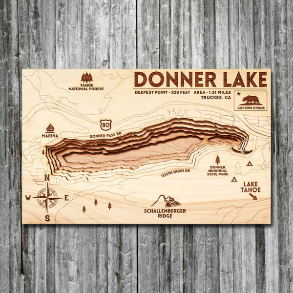 Donner Lake Wood Map, Truckee CA