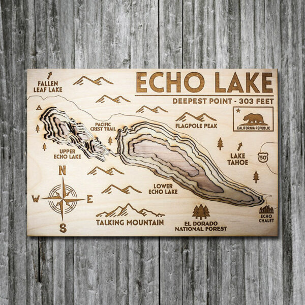 Echo Lake Wood Map near Lake Tahoe