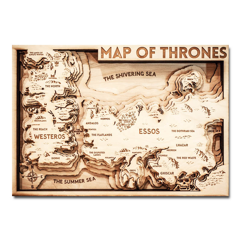 HBO Game of Thrones Map, Westeros, GOT gifts