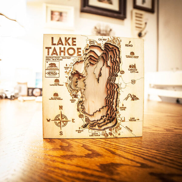 Small Lake Tahoe 3D nautical chart map