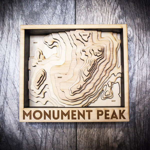 Monument Peak 3D Wooden Map