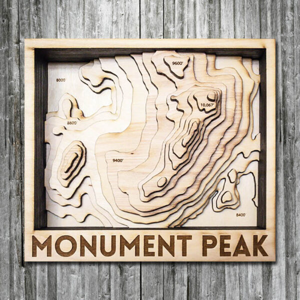 Monument Topographic Wood Map