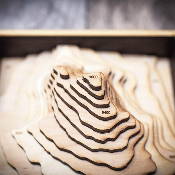 Mount Tallac, Wood, 3D, Wall Art