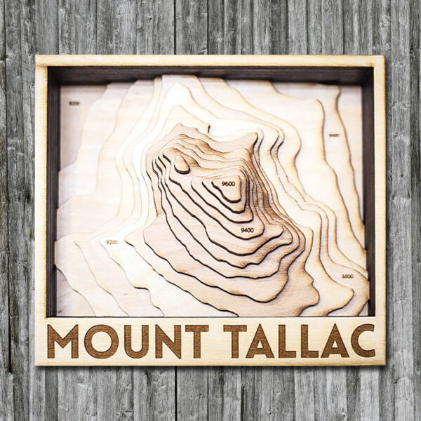 Mount Tallac Wooden 3D Map