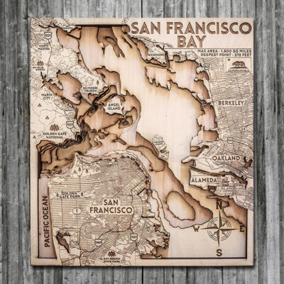 san francisco wood map in 3d