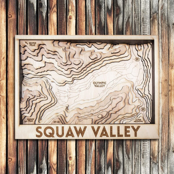 Squaw Valley 3D Wood Map