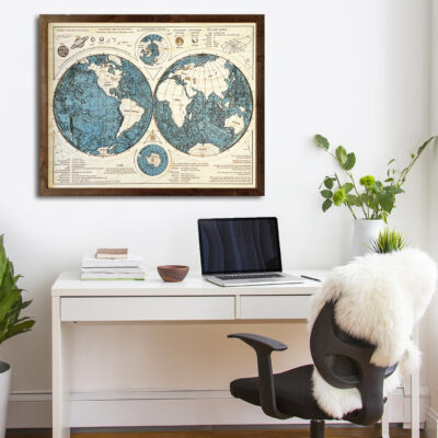 3D Wood Map of the World, Planet Earth Map