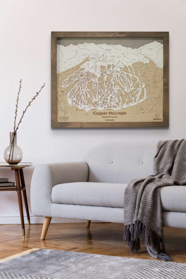 Copper Mountain Ski Trail Map Rustic Cabin Decor