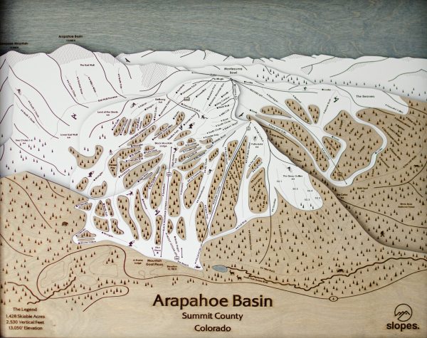 Arapahoe Basin Colorado Ski Resort Wooden Art