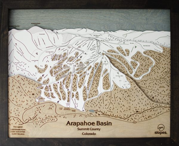 Arapahoe Basin Colorado Ski Resort Wooden Art