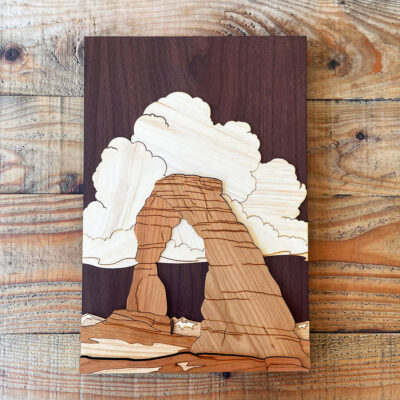 Arches National Park 3D Wooden Art, Laser Cut Landscape Art