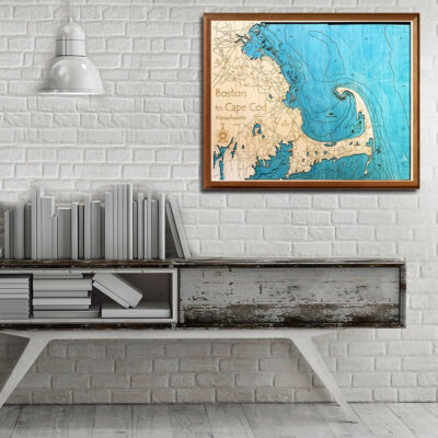 boston cape cod wooden maps 3d