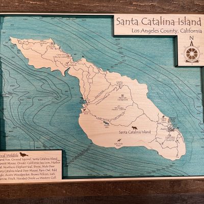 Santa Catalina Island Map Decor