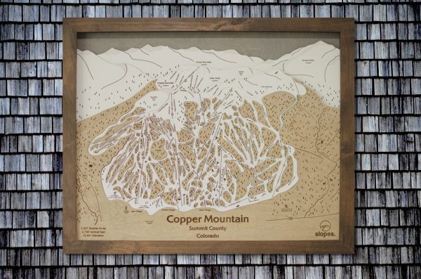 Copper Mountain Ski Trail Map Rustic Cabin Decor