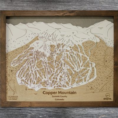 Copper Mountain Ski Trail Map Rustic Cabin Decor