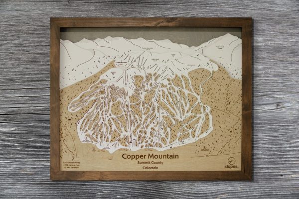 Copper Mountain Ski Trail Map Rustic Cabin Decor