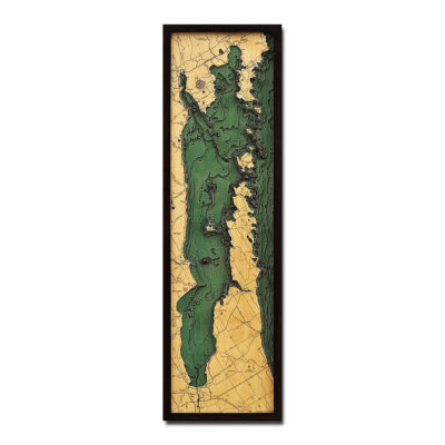 Green Bay / Door County Peninsula 3D Wood Map 