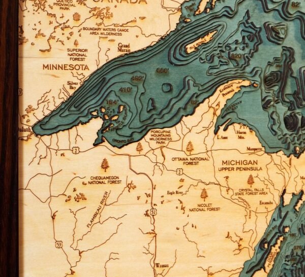 great lakes wood chart upper peninsula zoom