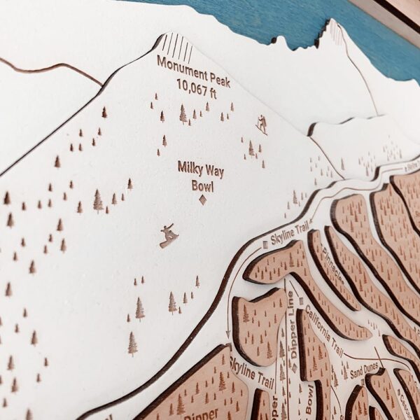 Heavenly Mountain Lake Tahoe Trail Map for sale