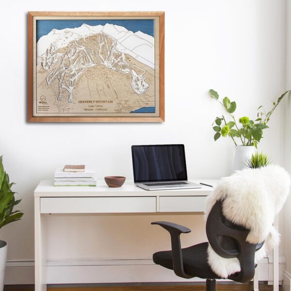 Heavenly Trail Map, Ski Decor, Ski House Art