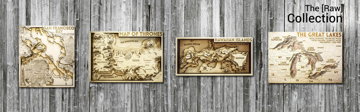 3D wood map, the great lakes, chesapeake bay, nautical decor for beach house