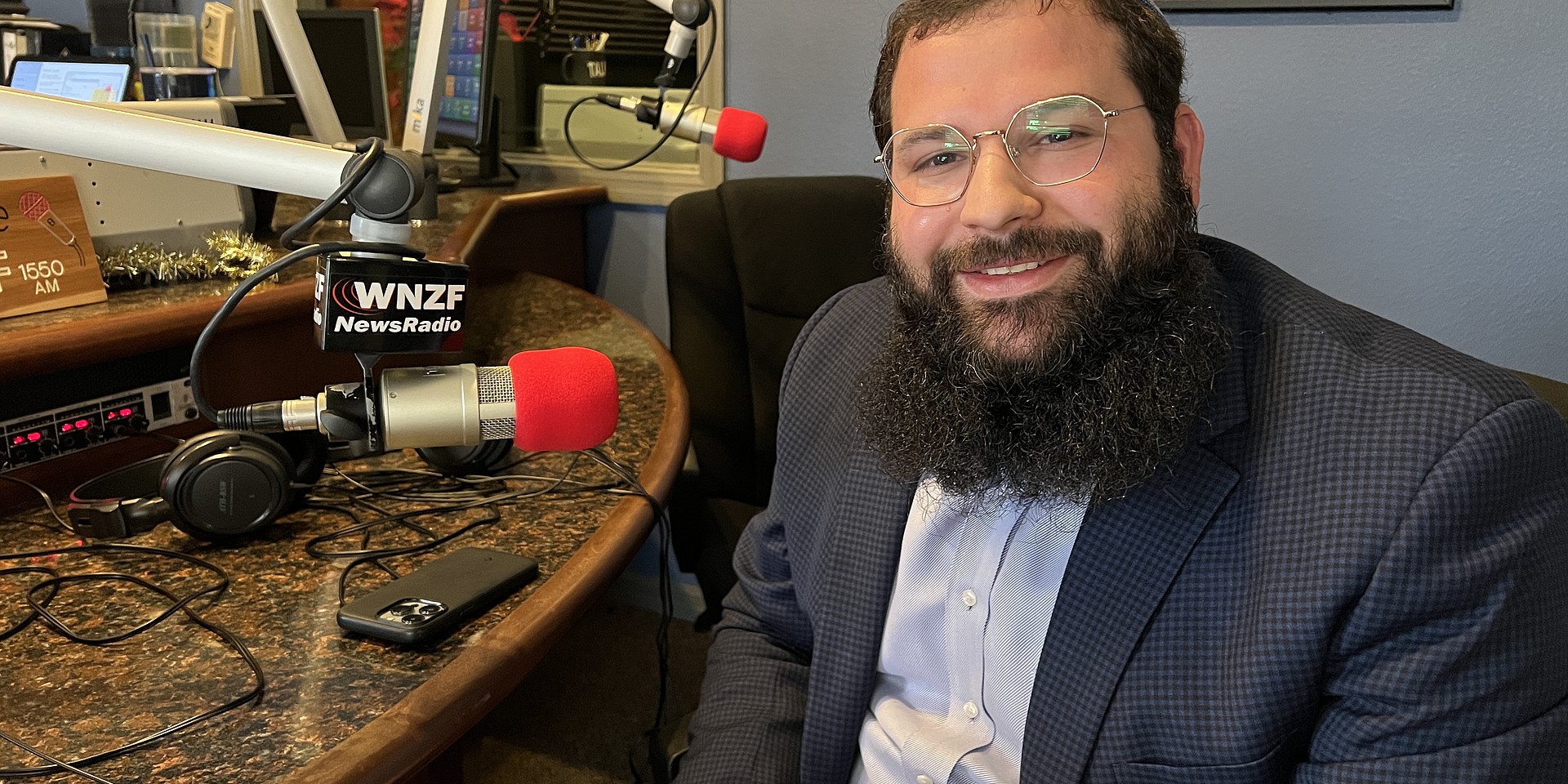Rabbi Levi Ezagui, of the Chabad Jewish Center of Palm Coast, was interviewed for the Dec. 3 episode of "Faith in Flagler," which airs 9 a.m. Sundays on 94.9 FM WNZF, or streaming at www.flaglerbroadcasting.com. Photo by Brian McMillan