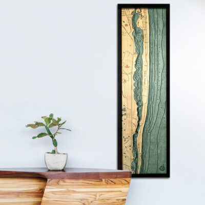 Jupiter Island wood map, Jupiter Island 3d poster