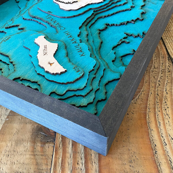 Kauai 3D Nautical Wood Map