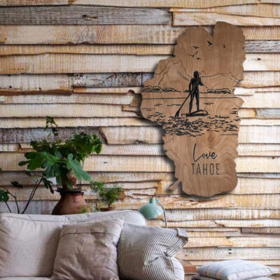 Love Tahoe - Paddle Boarding Wall Art