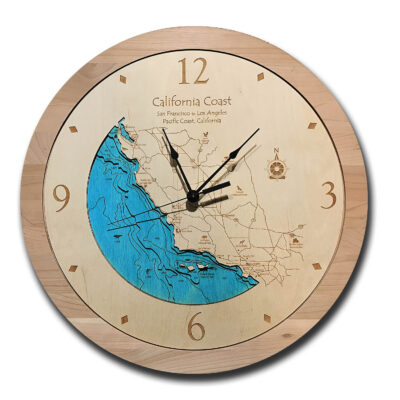 California Coast Wood Clock