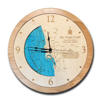 San Diego Coast Wood Clock