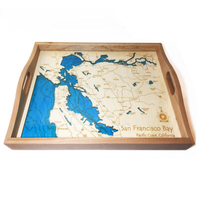 San Francisco Wood Map Serving Tray