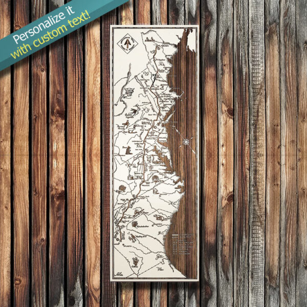 Appalachian Trail Carved Wood Wall Art Sign