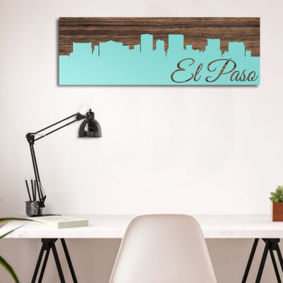 El Paso Texas Wood Wall Art Sign