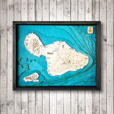 Maui HI 3D Wood Map