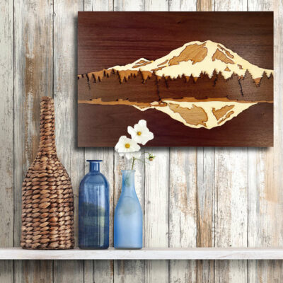 Mount Ranier 3D Wall Art, Ranier Wood Sign, Cabin Decor